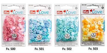 Prym LOVE mini plastik trykknapper Ø9 mm